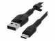 BELKIN FLEX USB-A/USB-C SILICONE CBL F SILICONE CABLE SUPPORTS