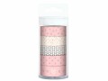 URSUS Washi Tape Amor 5 Stück, Rosa/Silber, Detailfarbe: Silber