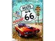 Nostalgic Art Haftmagnet Route 66 1 Stück, Mehrfarbig, Detailfarbe
