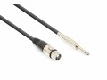 Vonyx XLR-Kabel XLRf-Klinke 6.3 3 m, Schwarz, Länge: 3