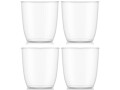 Bodum Outdoor-Becher Kvadrant 200 ml, Transparent, 4 Stück