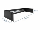 DeLock Hutschienenpanel 2HE 19", Schwarz, Montage: 19" Rack