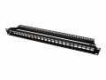 Roline - Leeres Keystone-Patchpanel - Schwarz - 48.3 cm