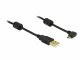 DeLock Delock 1m USB2.0 A-MicroB Kabel gewinkelt schwarz,