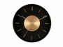 KARLSSON Wanduhr Gold Disc Gold/Schwarz, Form: Rund, Detailfarbe