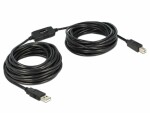 DeLock USB2.0 Kabel A-B 11m schwarz, aktiv verstärkt, braucht