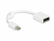 DeLock Adapter Mini-DisplayPort ? DisplayPort weiss, 4K, 15cm