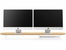 Woodcessories Monitor-Standfuss Dual mit Ablage Eiche/Weiss