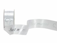 SPYK Band Cubino 25mmx3m 0157.2554 weiss-silber Just Married