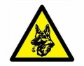 Pentatech Warnaufkleber Wachhund, 3 Stück, Detailfarbe: Gelb