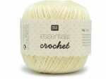 Rico Design Häkel- und Strickgarn Essentials Crochet 50 g, Vanille