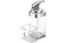 Simplehuman Seifenspender mit Caddy 650 ml, Silber/Transparent