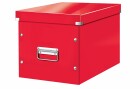 Leitz Archivschachtel WOW Cube L, metallic Rot, Breite: 32