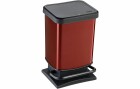 Rotho Treteimer Paso 20 l, Rot metallic, Fassungsvermögen: 20