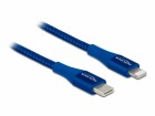 DeLock USB-Kabel USB C - Lightning 2 m, Blau