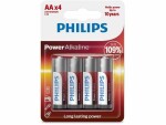 Philips Batterie Power Alkaline AA 4 Stück, Batterietyp: AA