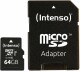 INTENSO   Micro SDXC Card PRO       64GB - 3433490   with adapter, UHS-I