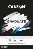CANSON Graduate Zeichenpapier A5 400110385 20 Blatt, schwarz