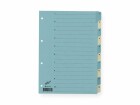 Büroline Register A4, 1 Reihe, 10 Tabs Blau/Beige, Einteilung