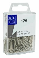 ALCO      ALCO Büroklammern 26mm 212A eckig, verzinkt 125 Stück