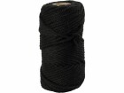 Creativ Company Baumwollgarn Makramee Rope 330 g, Schwarz