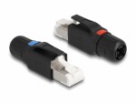 DeLock Stecker RJ45 Cat.6A 1 Stück, Schwarz, Kabelschirmung: STP