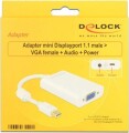 Delock Adapter mini DP zu VGA - weiss