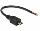 DeLock Stromkabel, USB-MicroB - offen, 10cm