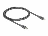 DeLock USB-Kabel USB C - Lightning 1 m, Grau