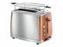 Russell Hobbs Toaster Luna Copper Silber, Detailfarbe: Silber, Toaster