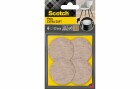 3M Filzgleiter Extra-Soft, Ø 50 mm, Beige, 4er Pack