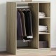 vidaXL Kleiderschrank Schwarz 77x48x102 cm Holzwerkstoff