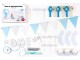 Partydeco Partyset 1st Birthday silber 9-teilig, Silber, Blau