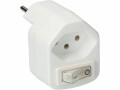 Max Hauri Winkelstecker 1xT13, 1, Detailfarbe: Weiss, Schalter: Ja