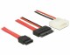 Bild 0 DeLock Slim-SATA-Kabel rot, Molex Strom, 50 cm, Datenanschluss