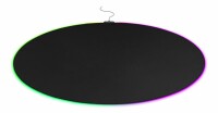 DELTACO RGB Floorpad, round,Black GAM-138 110x110 cm, Aktuell