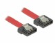 DeLock SATA3-Kabel, 30cm, rot, clip, flexibel