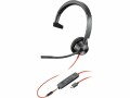 Poly Headset Blackwire 3315 USB-A/C, Klinke, Schwarz, Microsoft