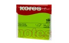 Kores Notizzettel 7.5 x 7.5 cm, Neongrün, Breite: 7.5