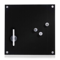 ZELLER Glas-Magnettafel 11602 schwarz, 40x40cm, Kein