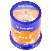 Verbatim DVD-R Spindle 4.7GB 43549 1-16x 100 Pcs, Kein