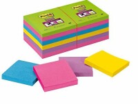 POST-IT Block Super Sticky 76x76mm 65412SSUC 5-farbig, 12x90