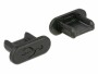 DeLock Blindstecker/Staubschutz USB-MicroB 10 Stück Schwarz