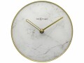 NeXtime Tischuhr Marble Ø 20 cm Weiss, Form: Rund