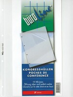 BÜROLINE Kongresshüllen PP A4 622062 transparent, glatt 10