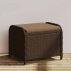 vidaXL Gartenhocker mit Kissen Braun 58x46x46 cm Poly Rattan