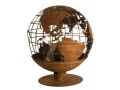 Esschert Design Feuerball Welt, Rostbraun, Ø 57.5 cm, Höhe: 66
