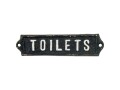 Originals Schild Toilets 14.5 x 3.5 cm, Motiv: Schriftzug