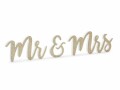 Partydeco Hochzeitsaccessoire Holzschrift Mr & Mrs 50 x 10