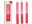 Bild 1 G. Wurm Stabkerze mit Farbverlauf 20 cm, Rosa/Rot, 3 Stück
